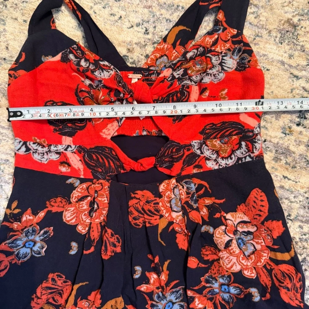 Free People Baby It's You Navy Floral Dress sz XS